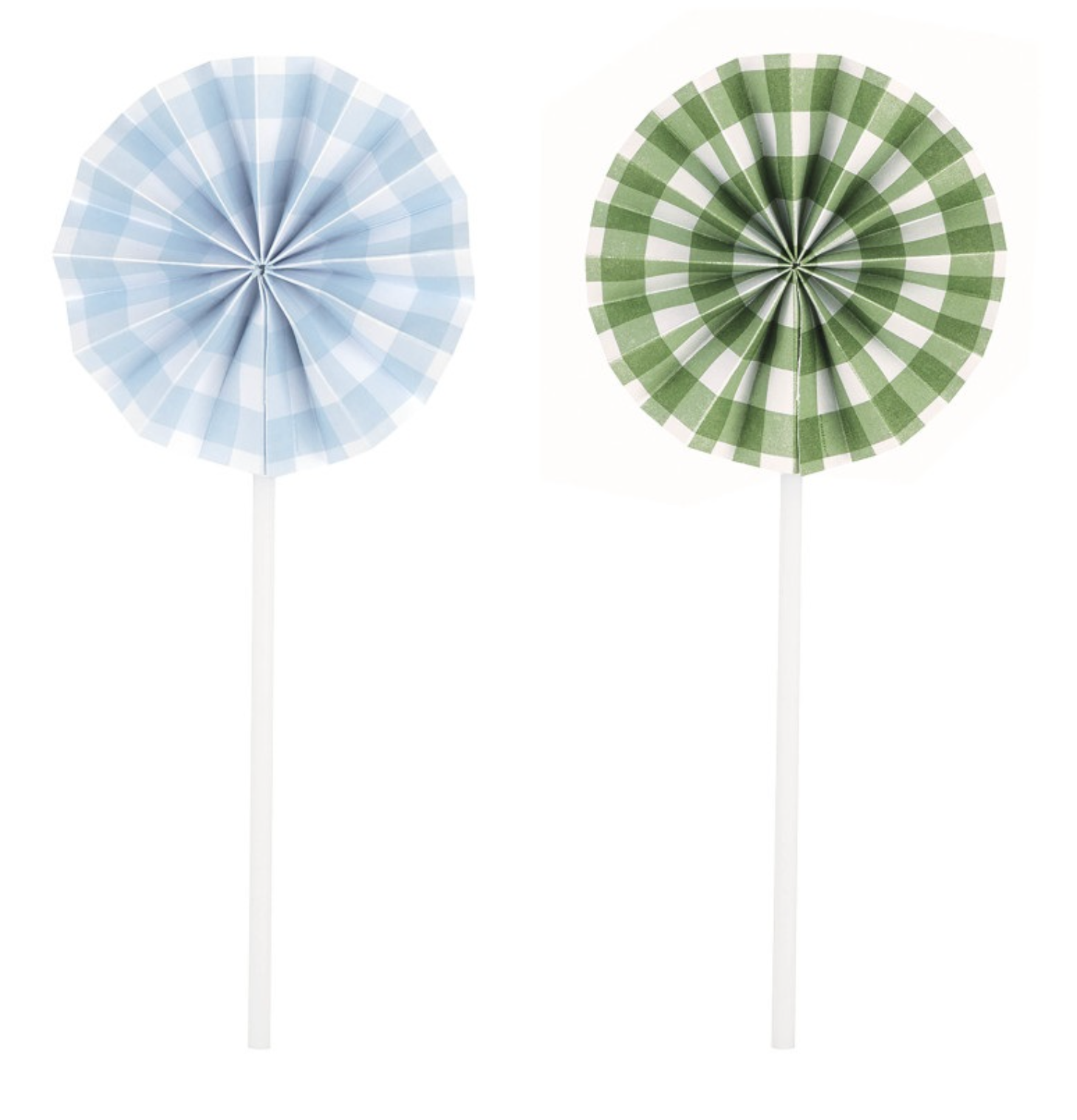 Garden Party Paper Fan Cake Topper Picks 8ct