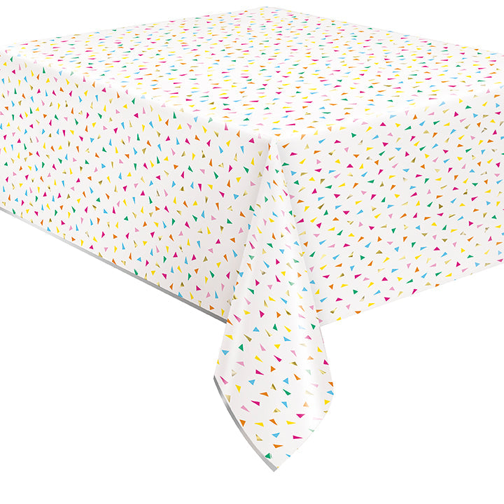 Bright Triangle Birthday Rectangular Foil Table Cover 54 x 84