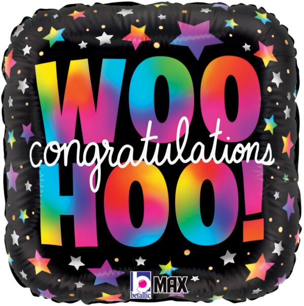 #565 Woo Hoo Congratulations 18in Balloon