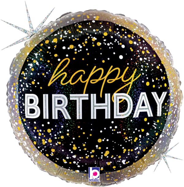 #055 Metallic Birthday Party 18in Balloon