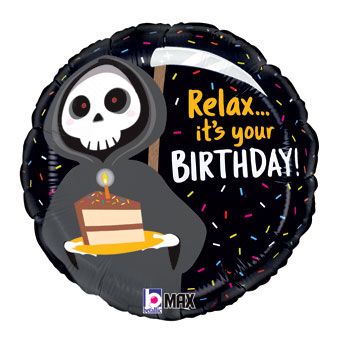 #061 Grim Reaper Birthday 18in Balloon