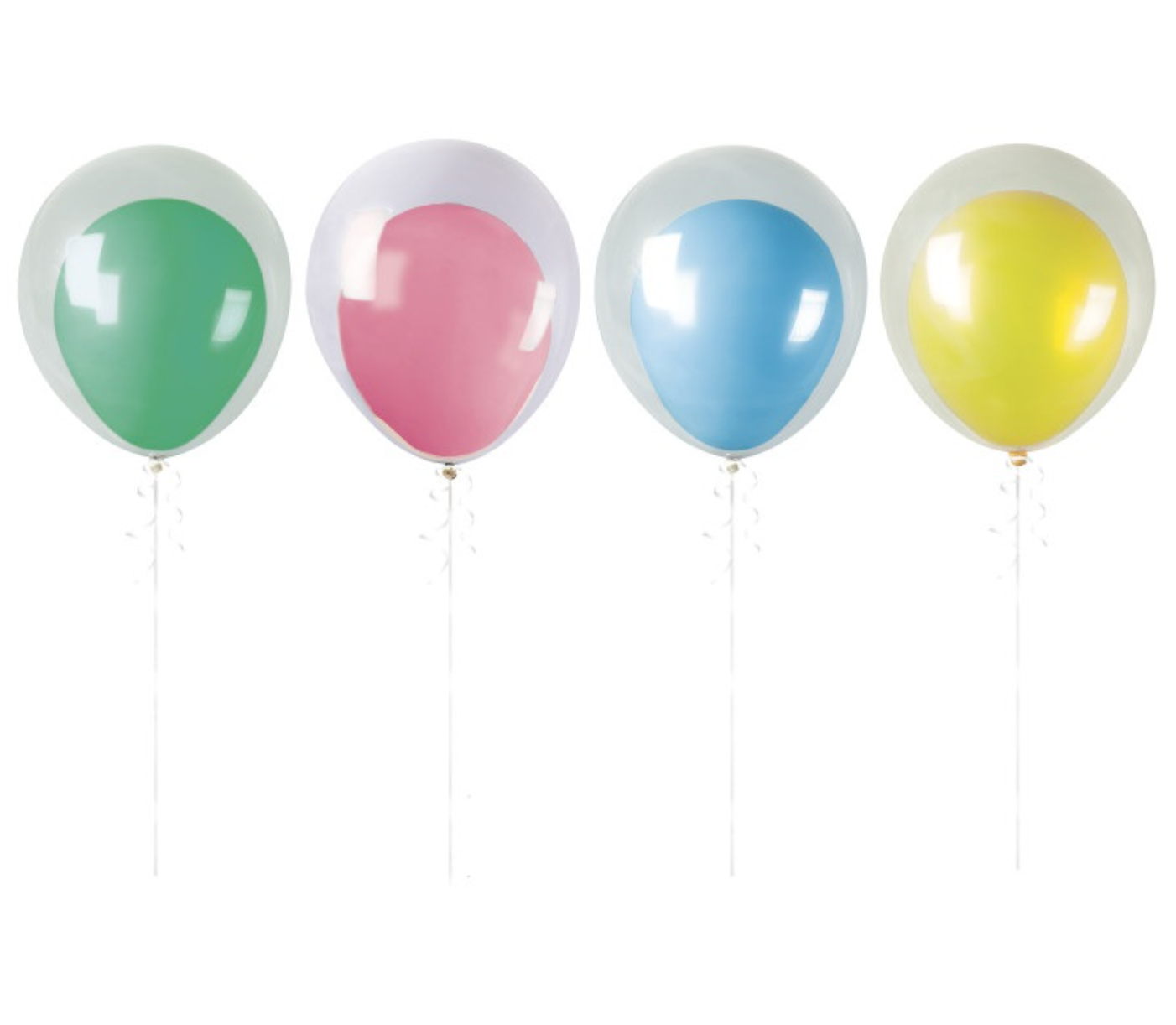 Assorted Neon Colors Latex and Clear Layered Balloon Bouquet Kit
