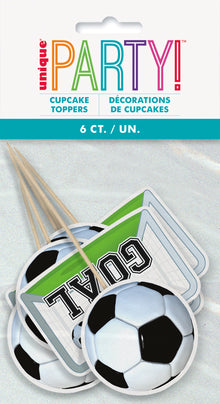 3D Soccer Cake Toppers 6ct