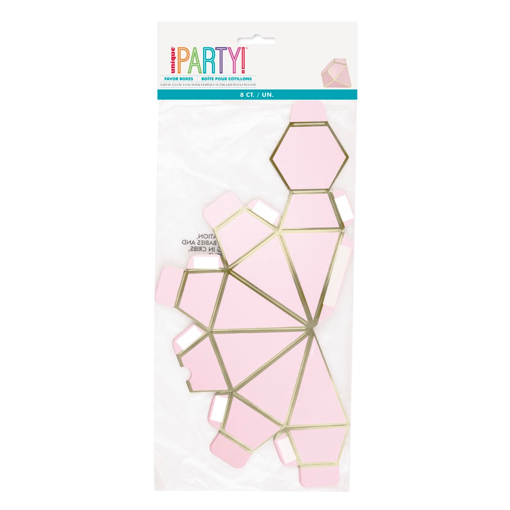 Diamond Shaped Paper Favor Boxes 8ct
