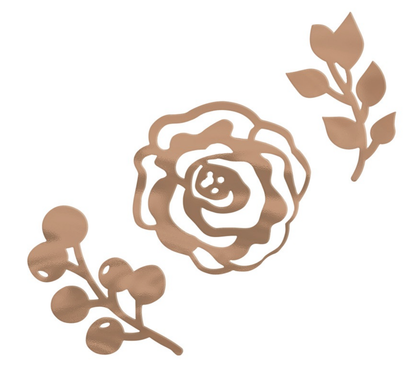 Rose Gold Foil Floral Table Scatter Jumbo Confetti 2oz
