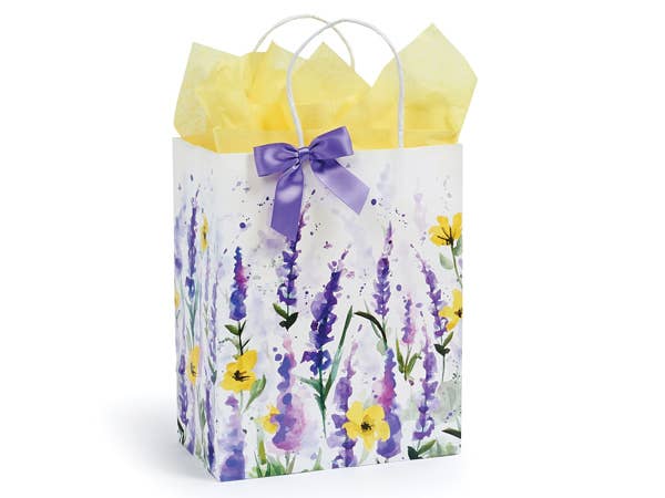 Watercolor Lavender Paper Gift Bags