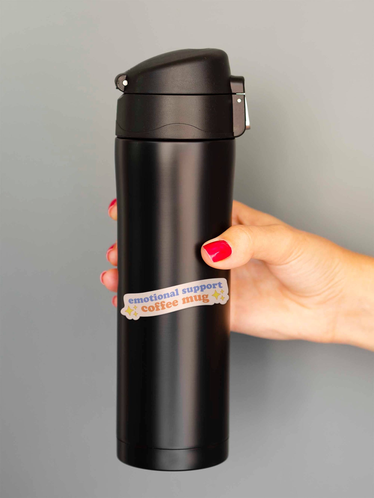Emotional Support Coffee Mug Sticker - Funny Tumbler Decals