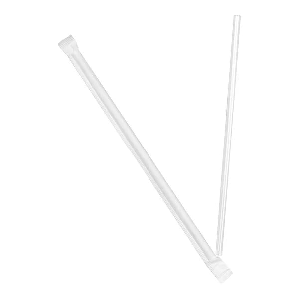 7.75in Clear Wrapped Straws 350ct