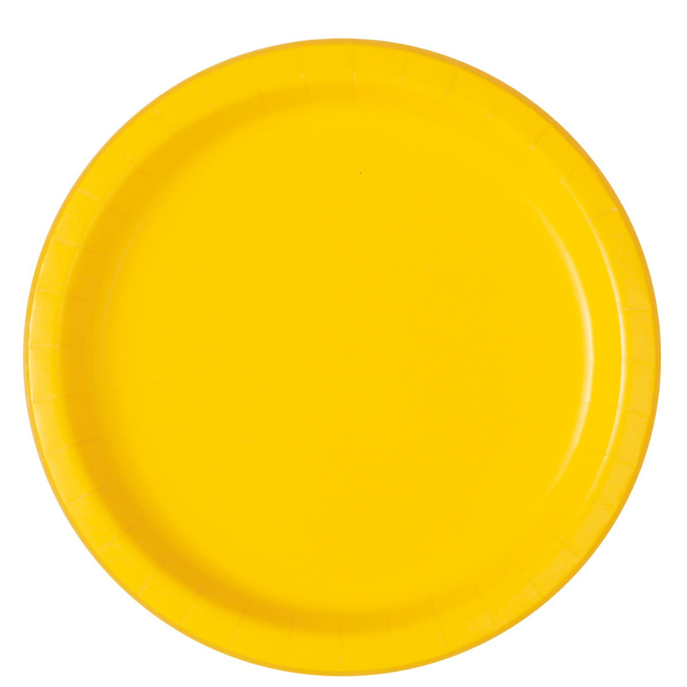 Sunshine Yellow 9in Paper Plates 50ct