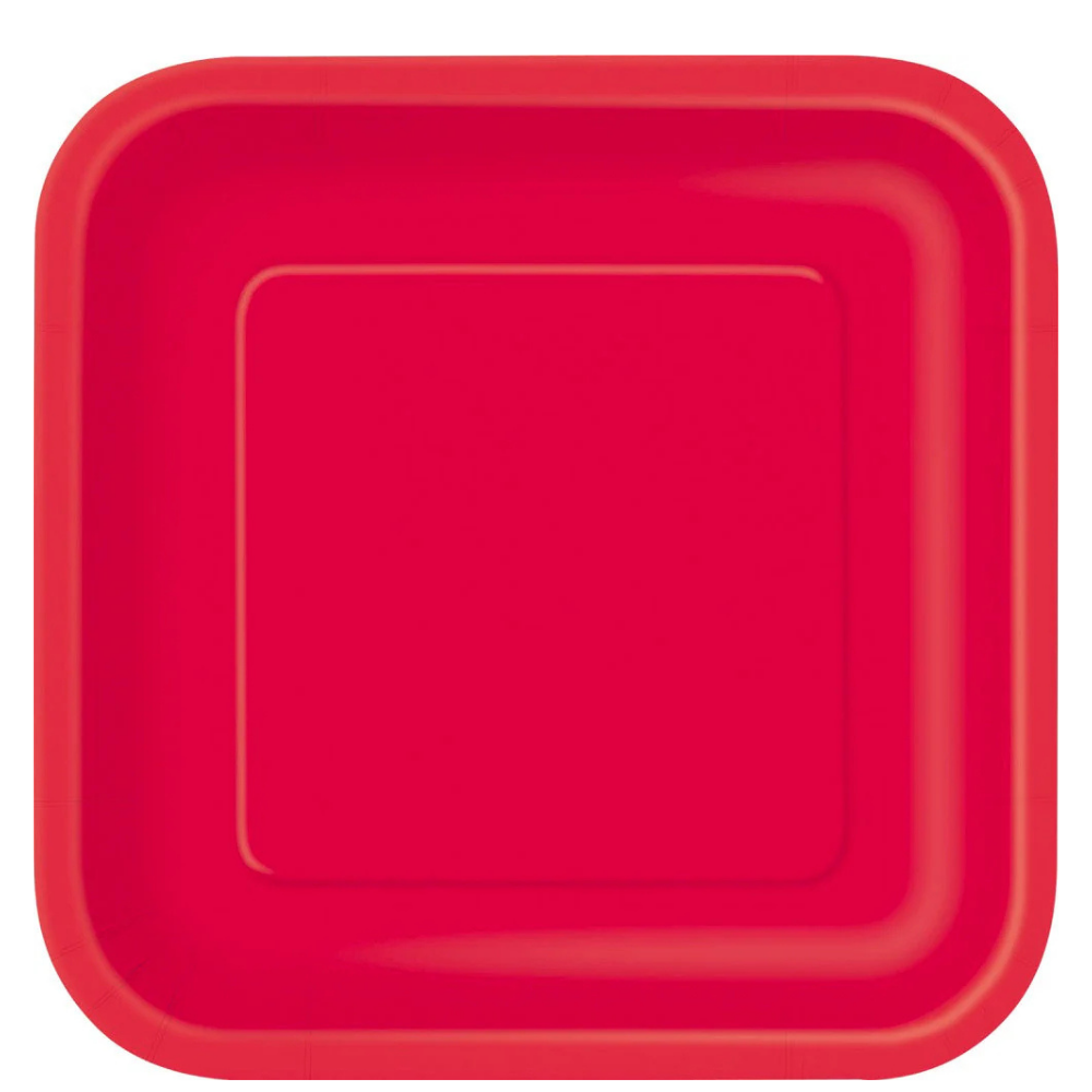 Red Square 9in Dinner Plates 14ct