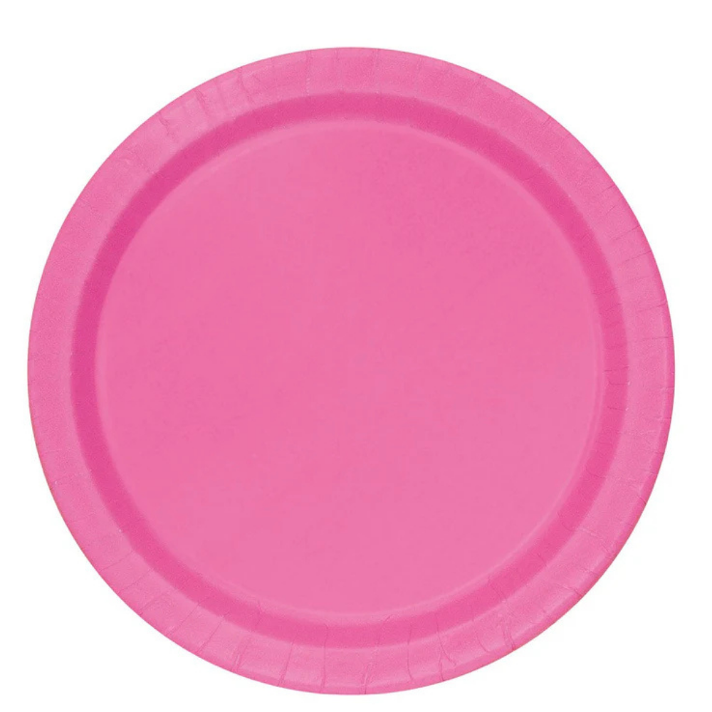 Hot Pink 9in Paper Plates 50ct