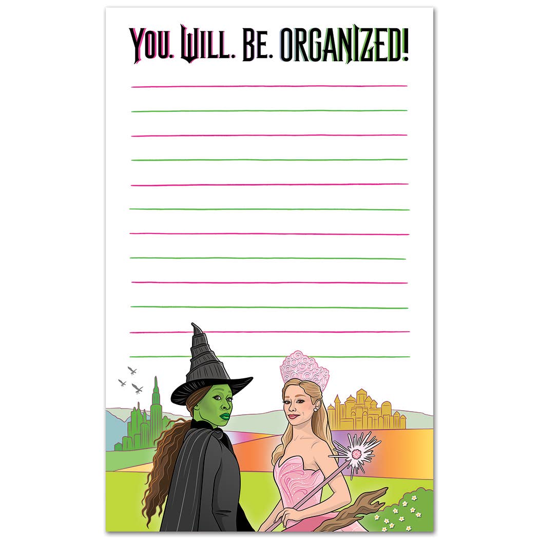 Notepad: Wicked You Will Be Organized Stationery