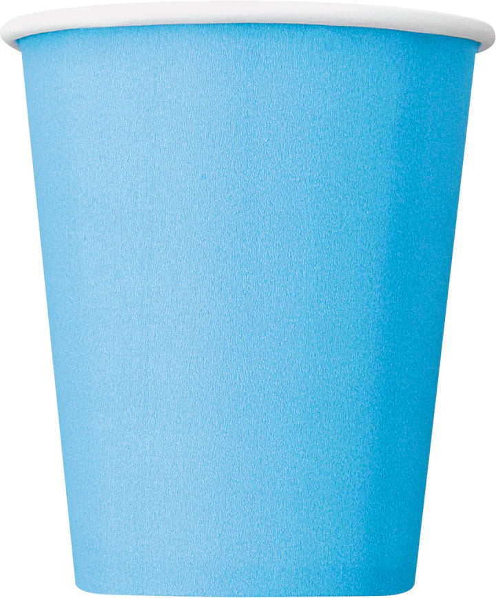 Light Blue 9oz Paper Cups 20ct