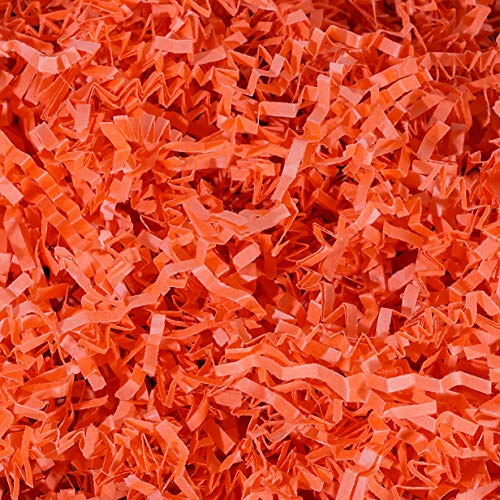 Orange Crinkle Cut Shred Tissue Paper 2oz