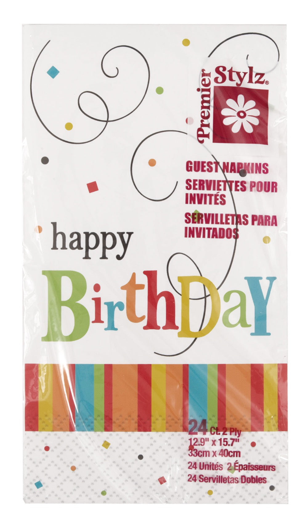 Birthday Confetti Guest Towels 24ct