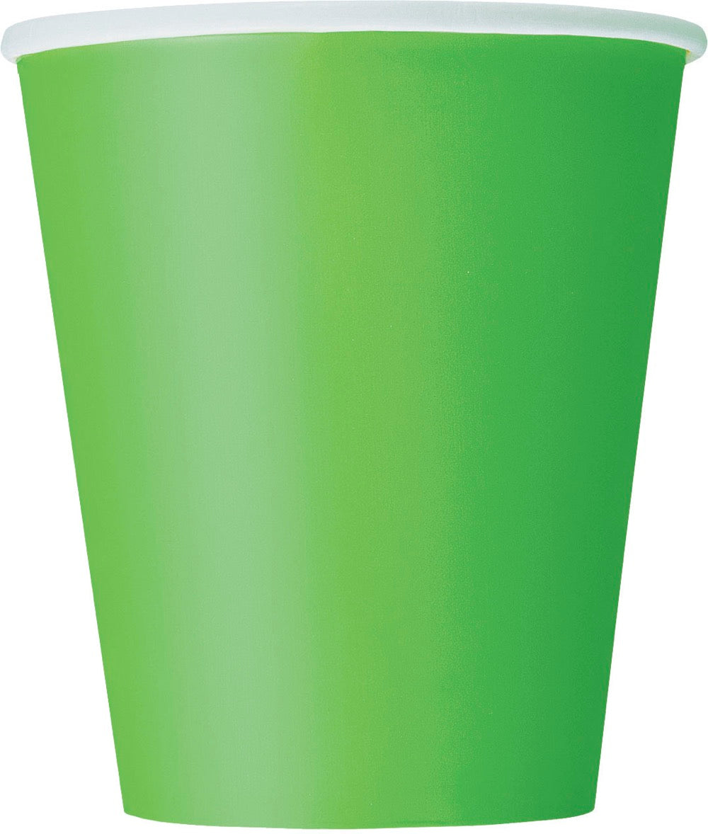 Lime Green 9oz Paper Cups 14ct
