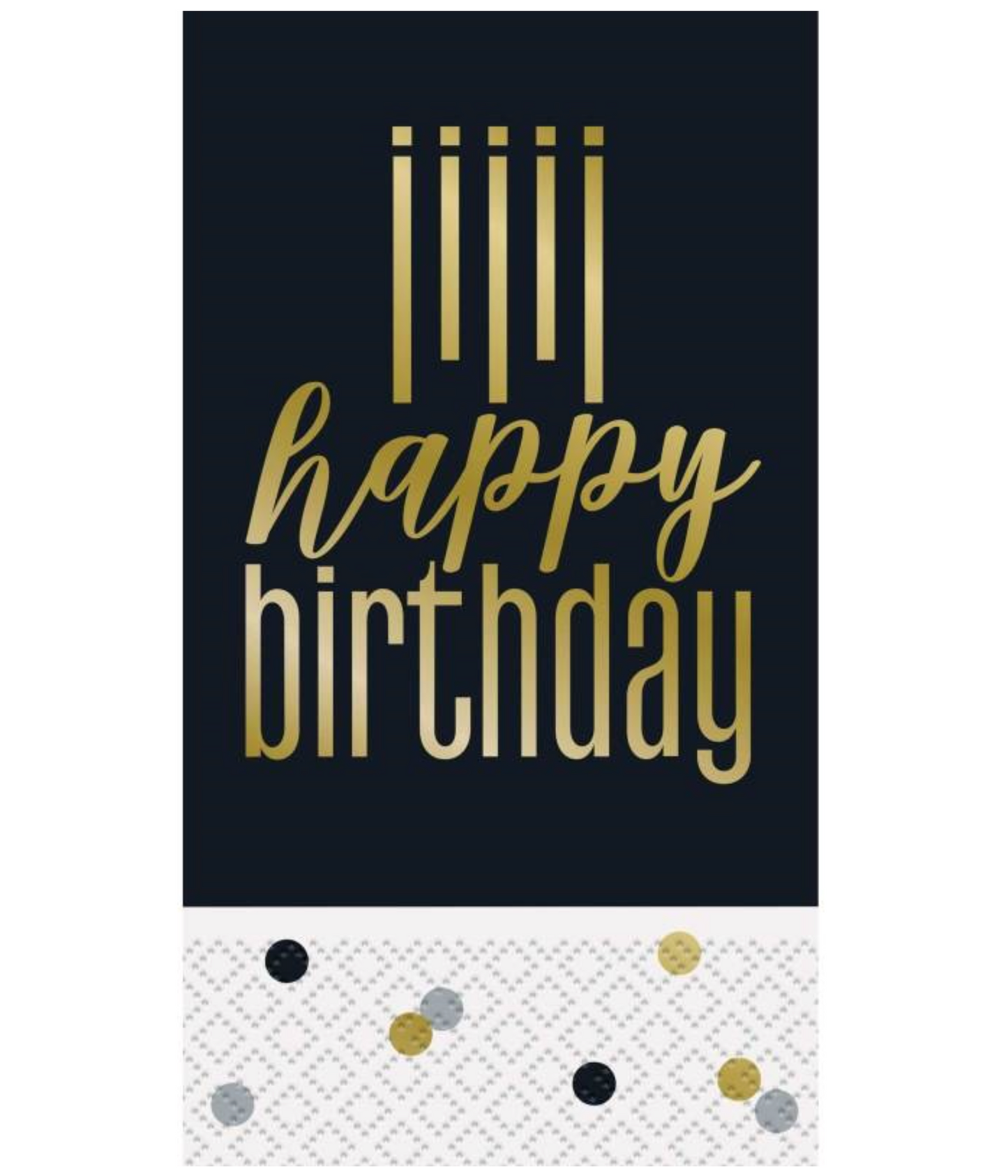 Birthday Glitz Guest Towels 16ct - Foil Stamping