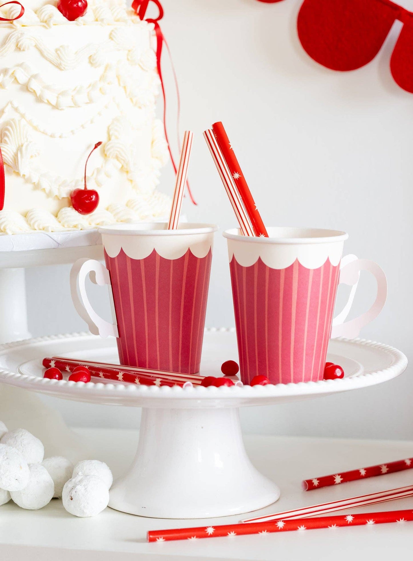 Striped Cup With Handle 8ct