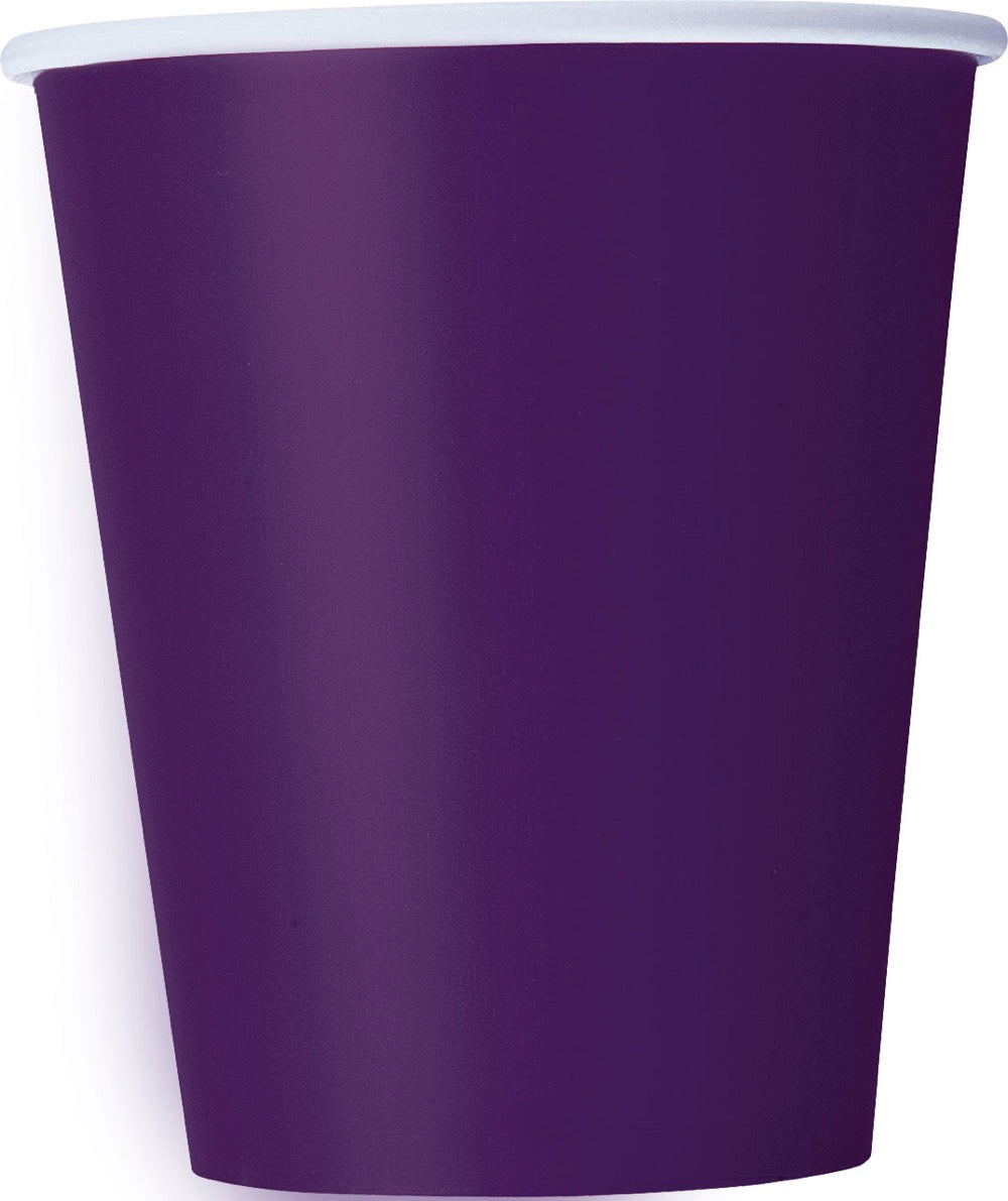Deep Purple 9oz Paper Cups 14ct