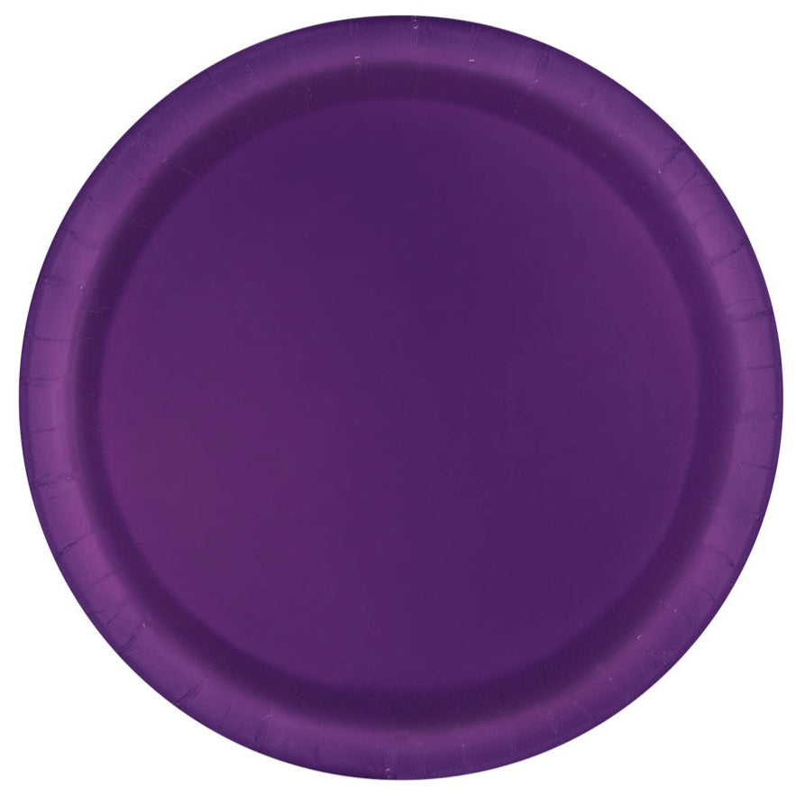 Deep Purple Round 9in Dinner Plates 16ct