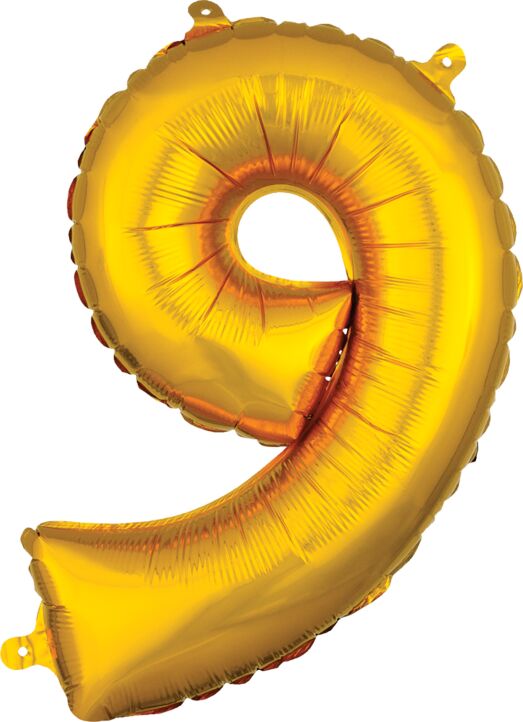 16in Number Balloons: Gold