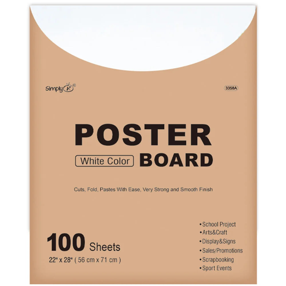 Poster Board White 22x28" 100s