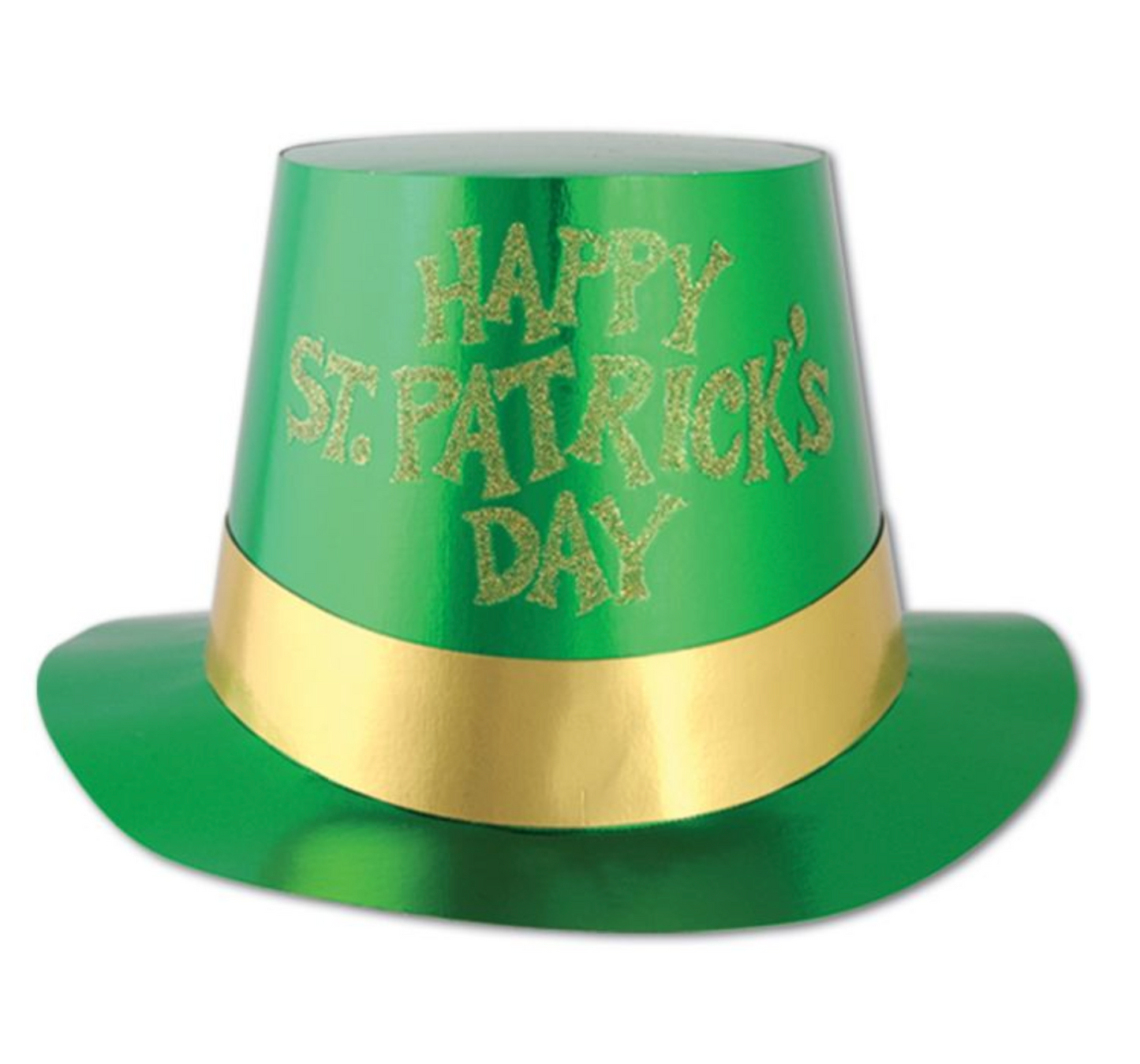 Glittered St Patrick's Day Foil Hi-Hat