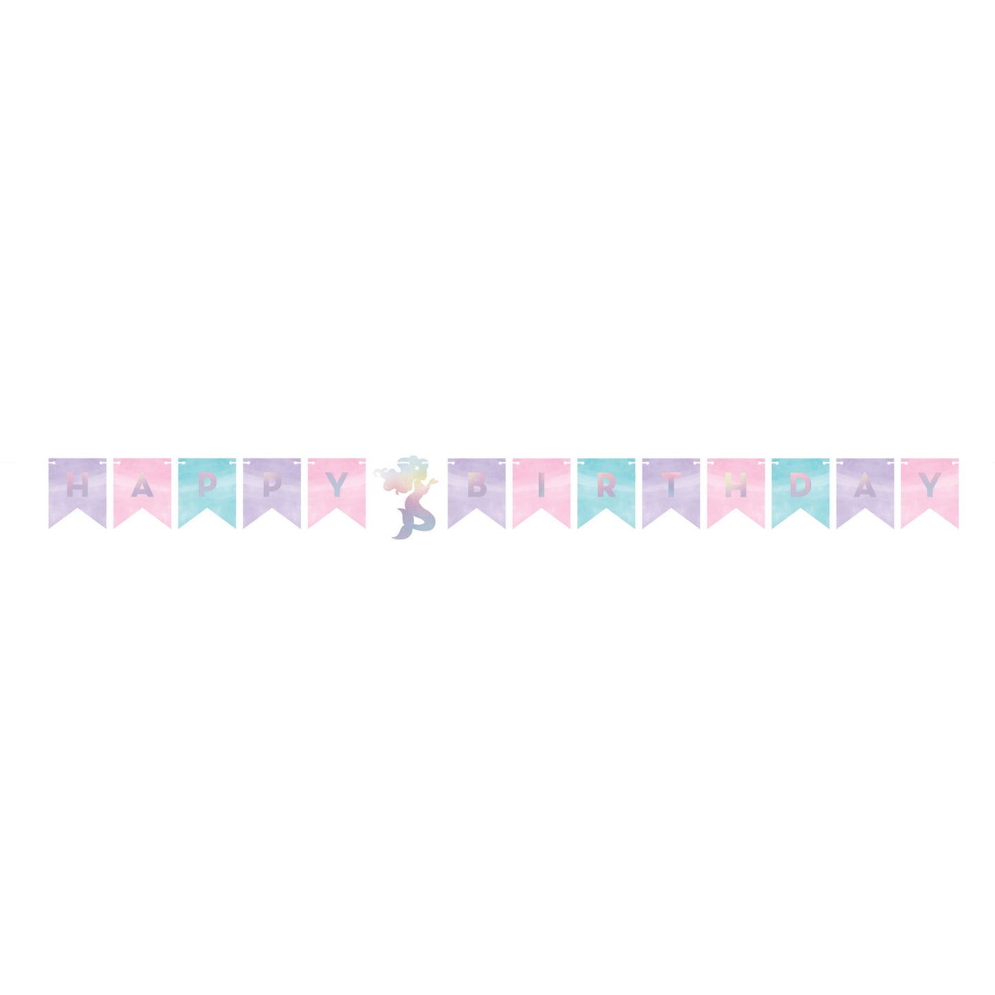 Mermaid Shine Shaped Banner Iridescent