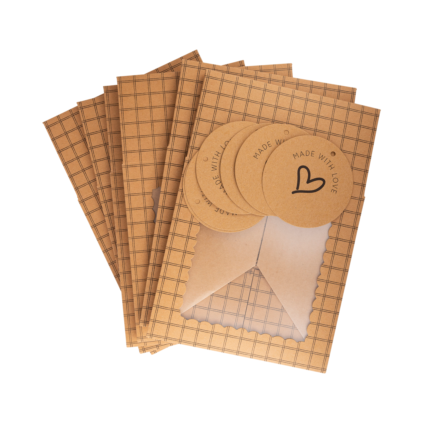 Made with Love Kraft Cookie Box 6ct