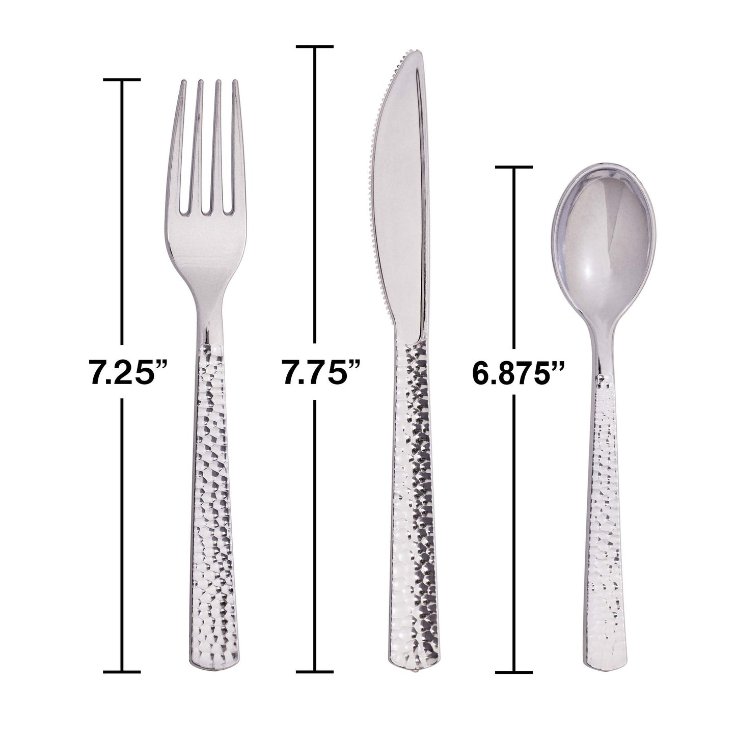 Metallic Hammered Assorted Cutlery 24ct