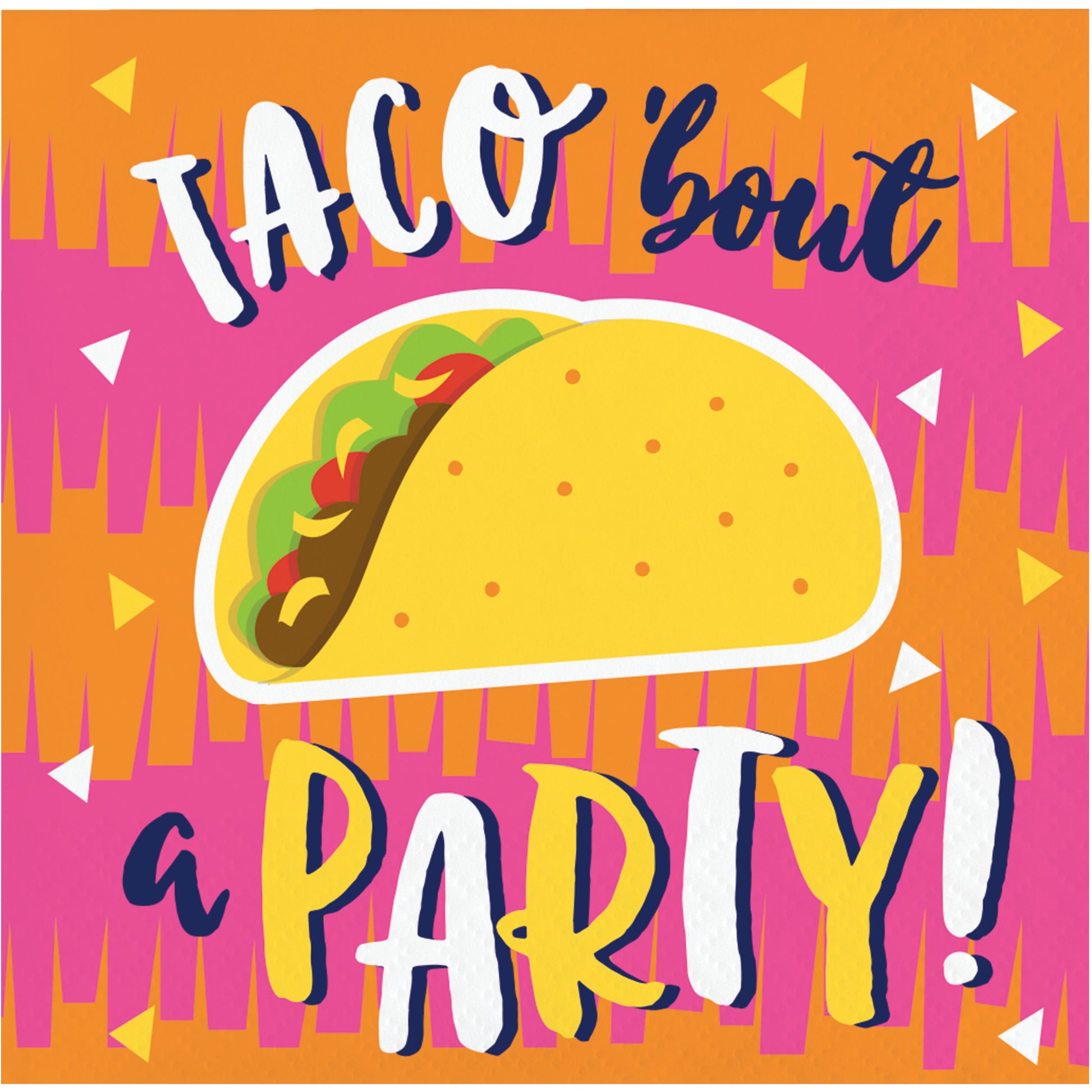 Fiesta Fun Beverage Napkins Taco 16ct