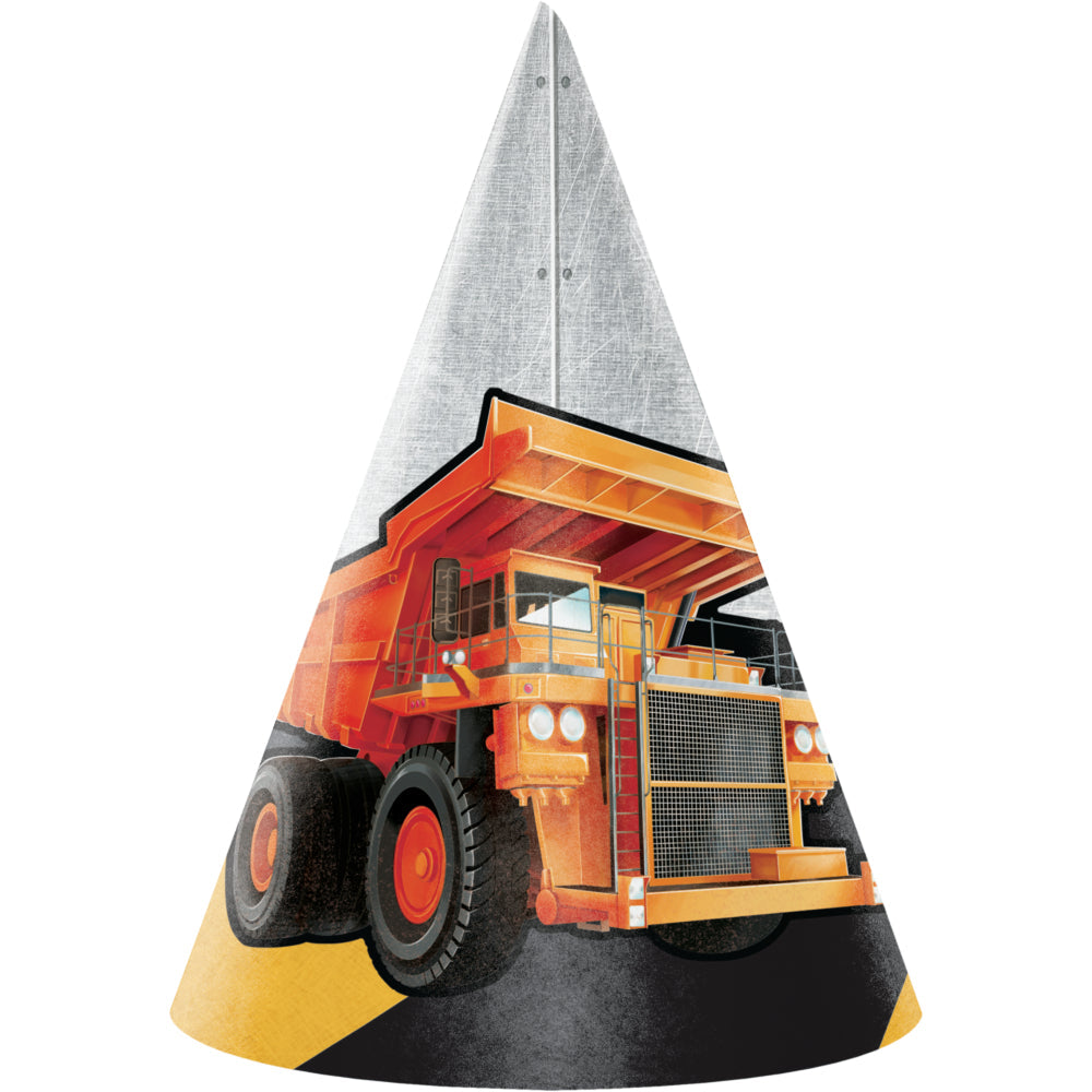 Big Dig Construction Hat Child 8ct