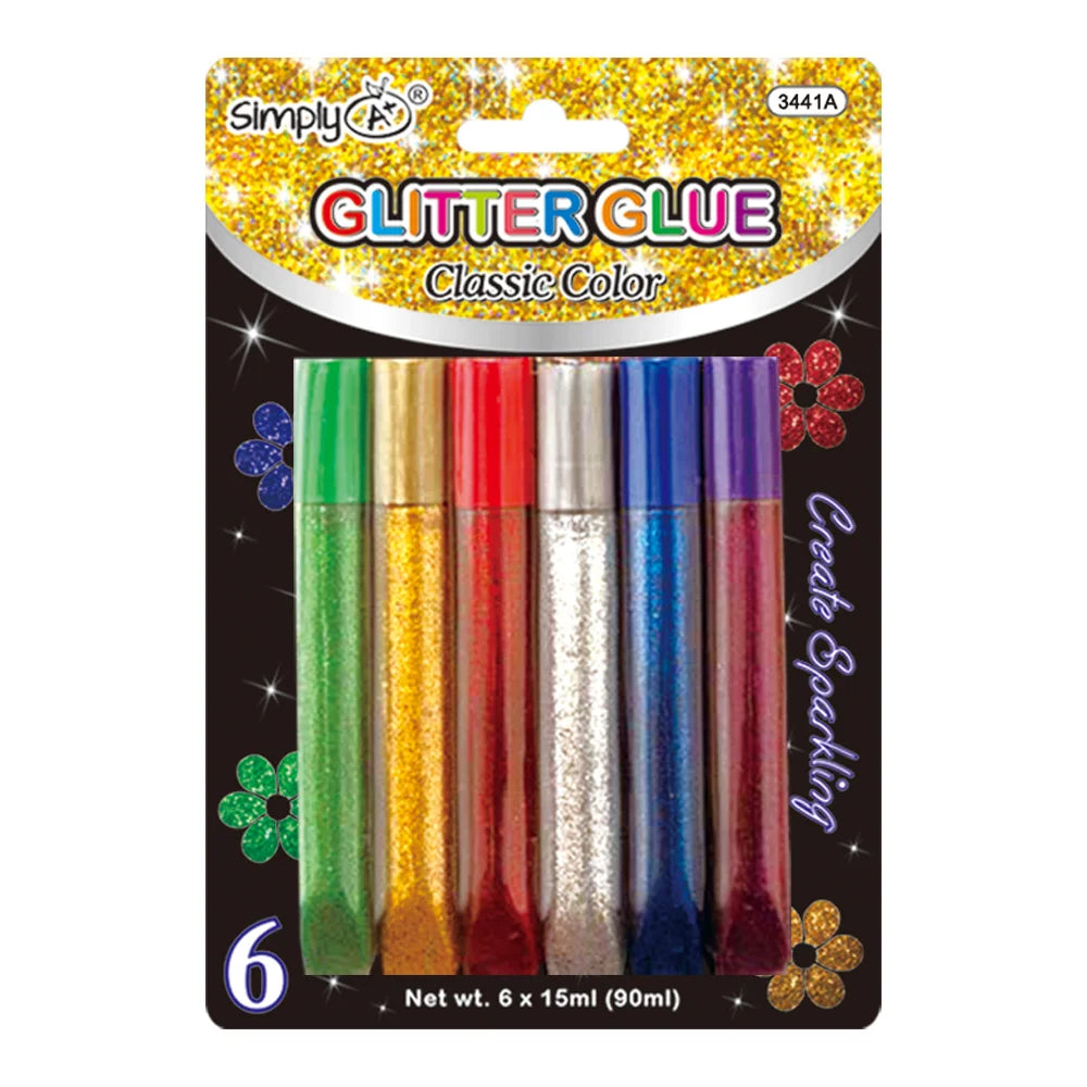 Glitter Glue Primary Colors 6ct