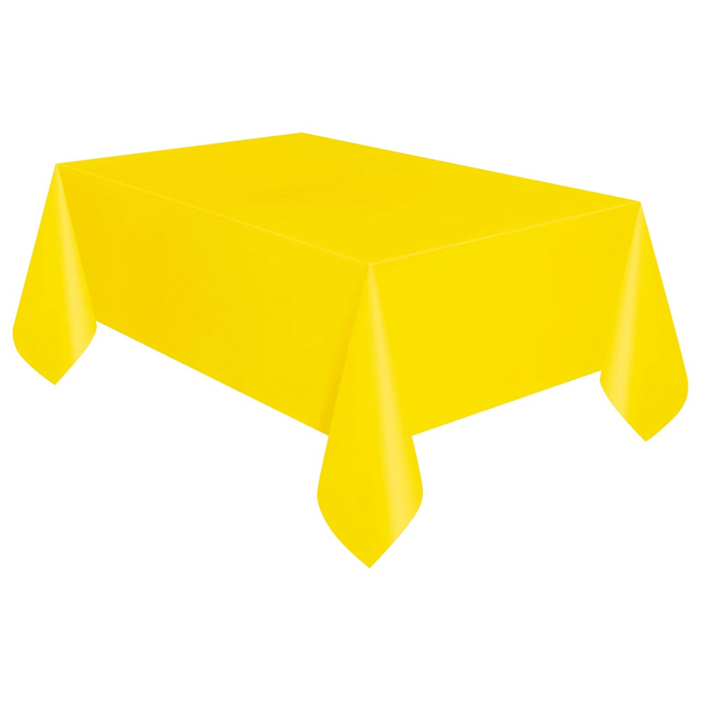 Yellow Plastic Rectangle Table Cover 54" x 108"