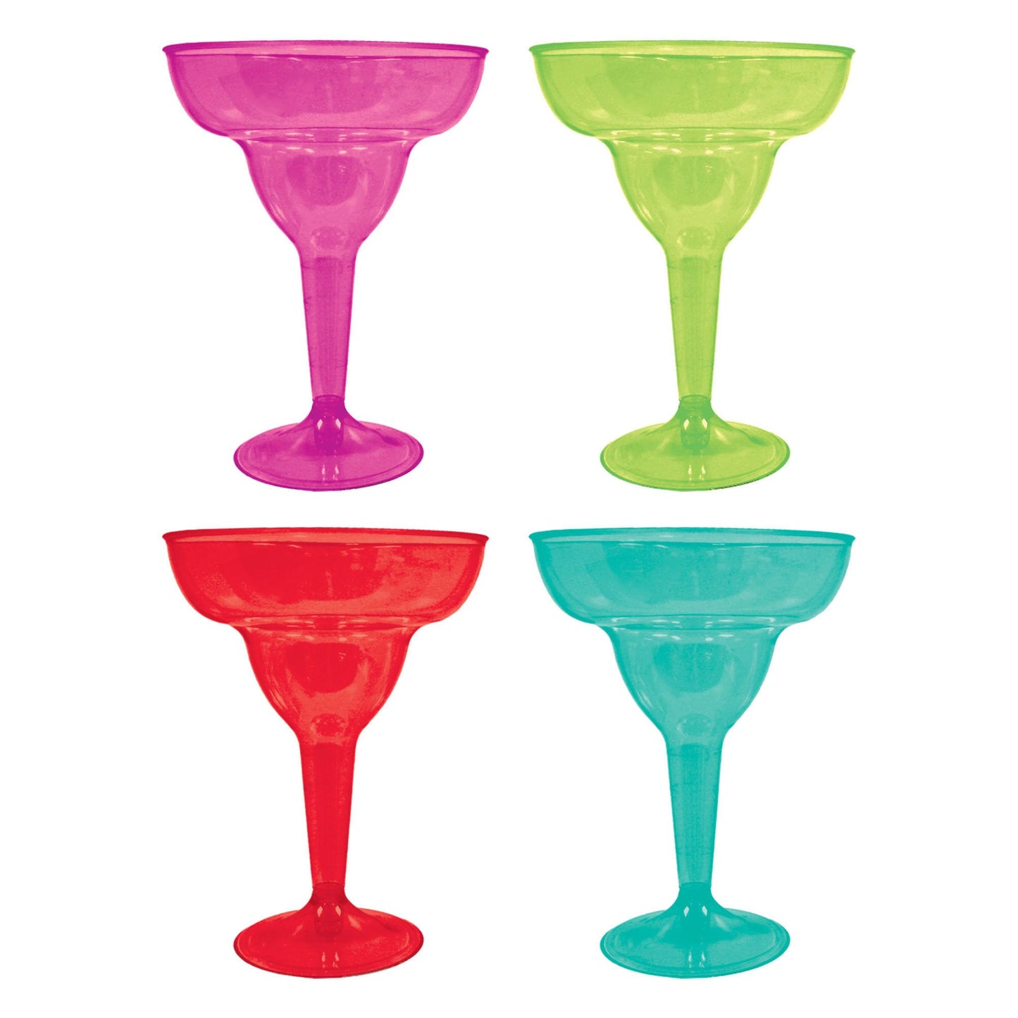 Margarita Glasses 11oz - Fiesta Colors 20ct