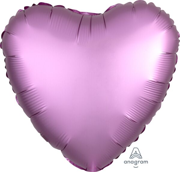 Luxe Flamingo Pink Heart Mylar