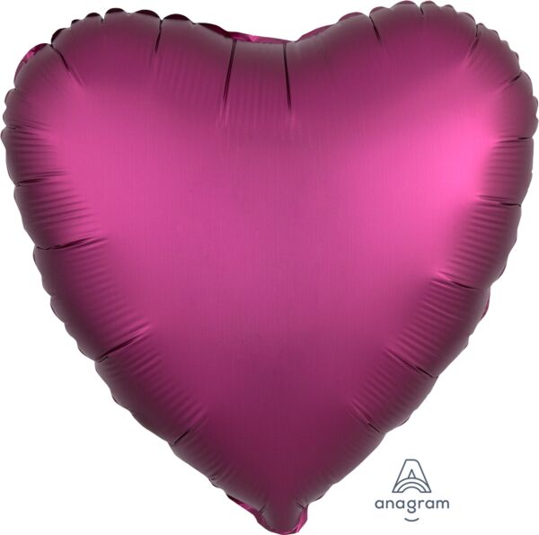 Luxe Pomegranate Heart 18in Balloon