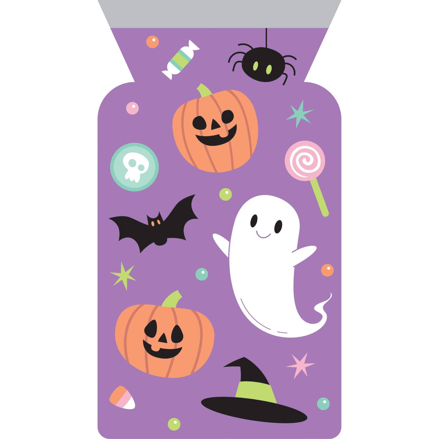 Cello Bag with Zipper - Halloween Characters 12ct