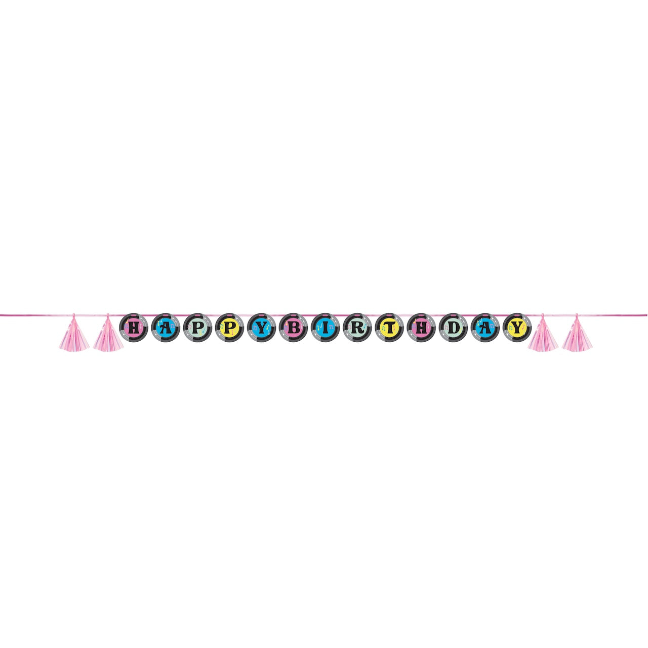 Birthday Beats Ribbon Banner Shaped
