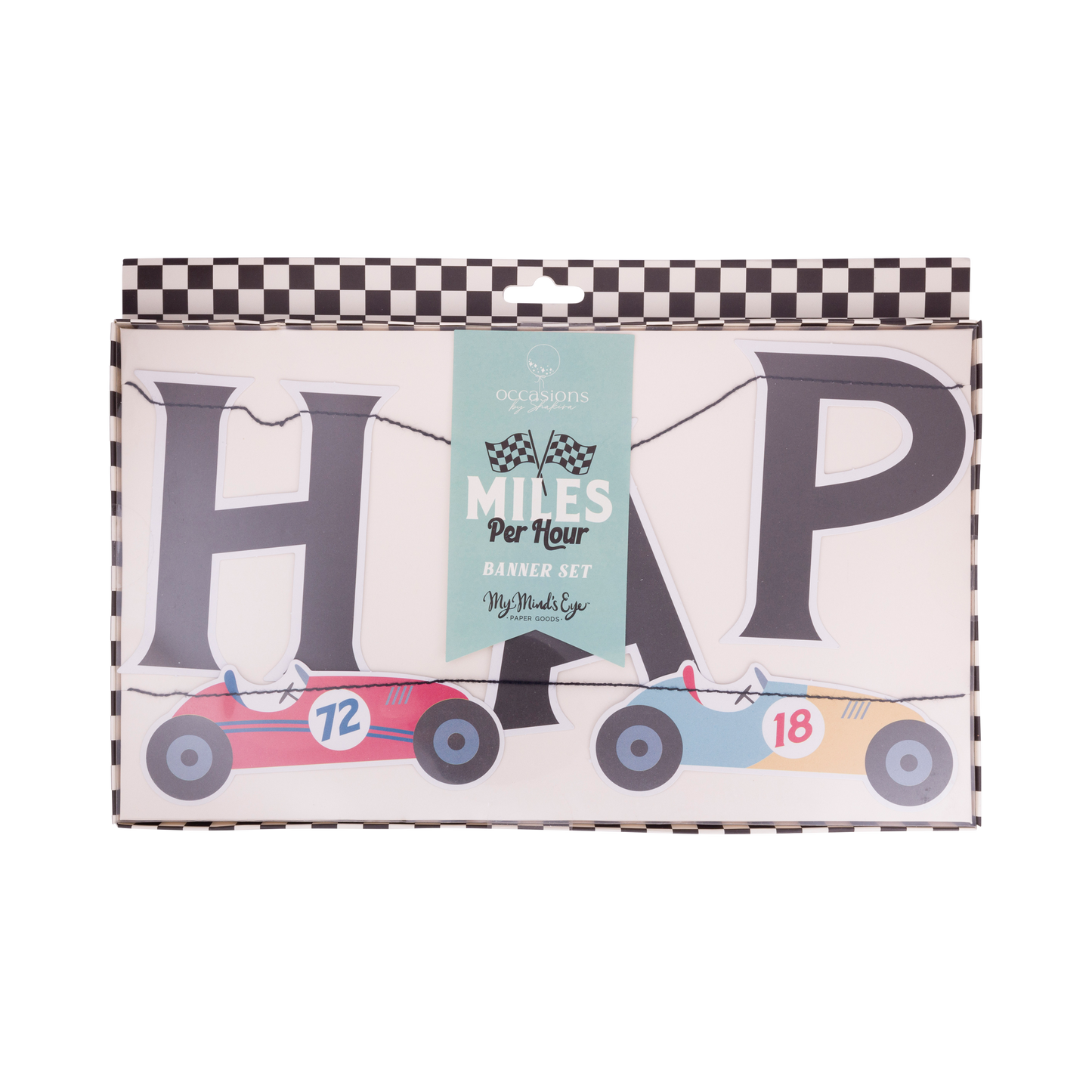 Miles per Hour Happy Birthday Banner Set