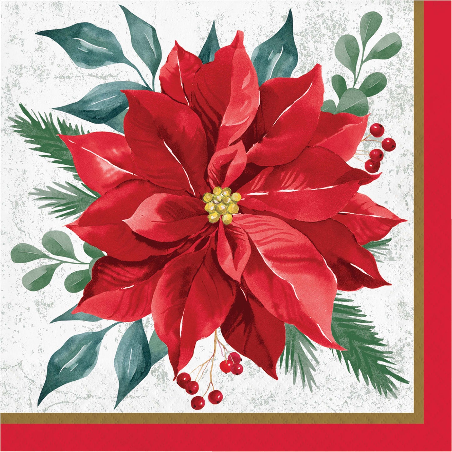 Festive Floral Lunch Napkins 16ct