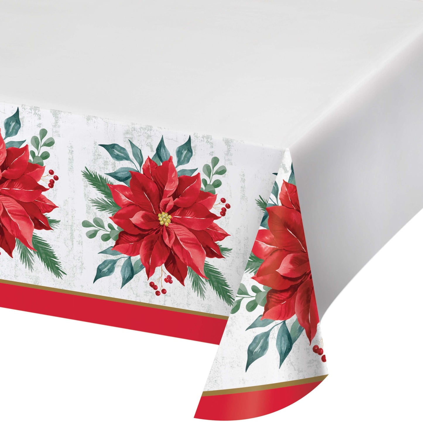 Festive Floral Paper Table Cover 54 x 96