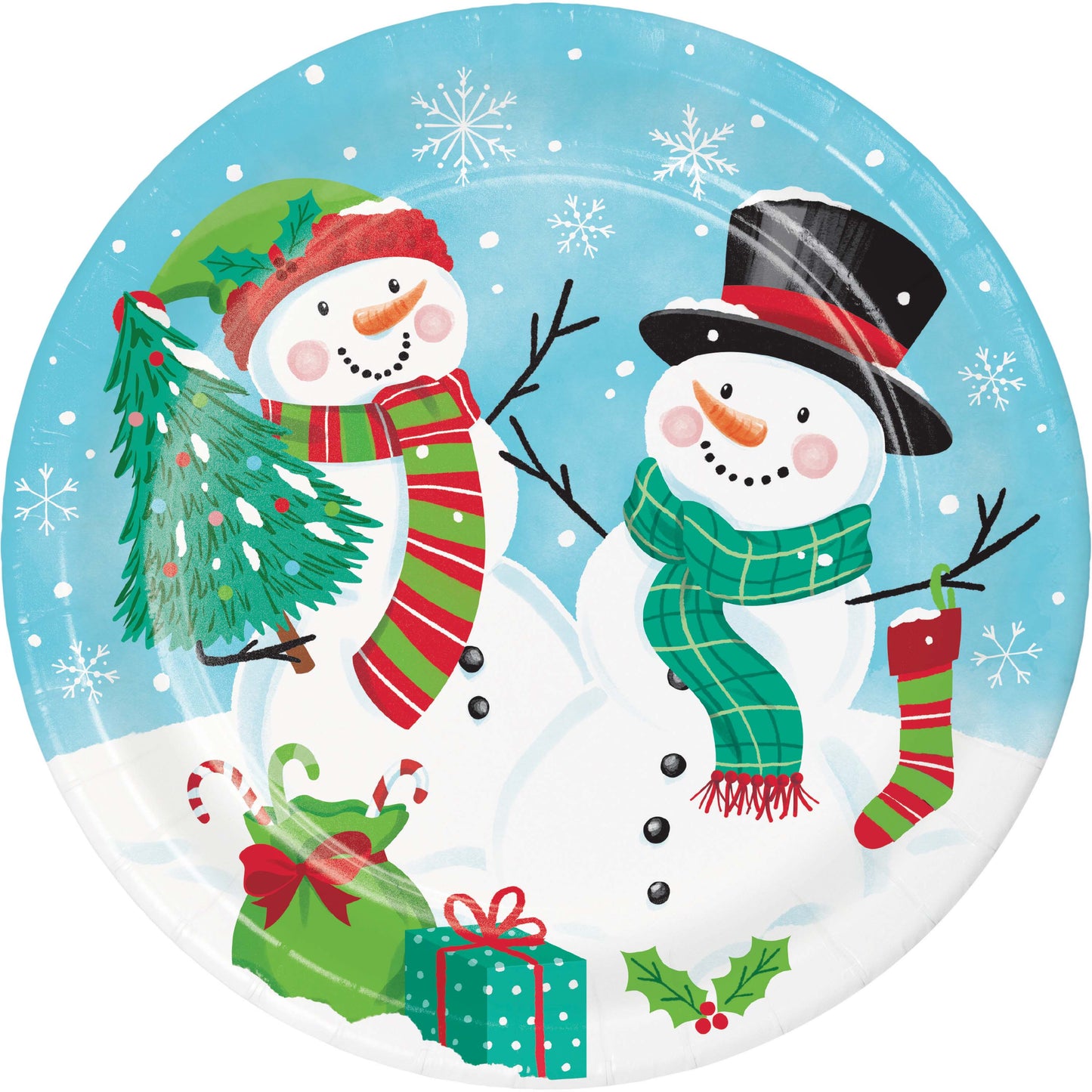 Frosty Friends 9in Plates 8ct