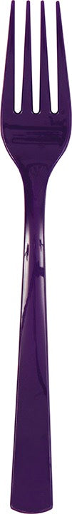 Deep Purple Plastic Forks 18ct