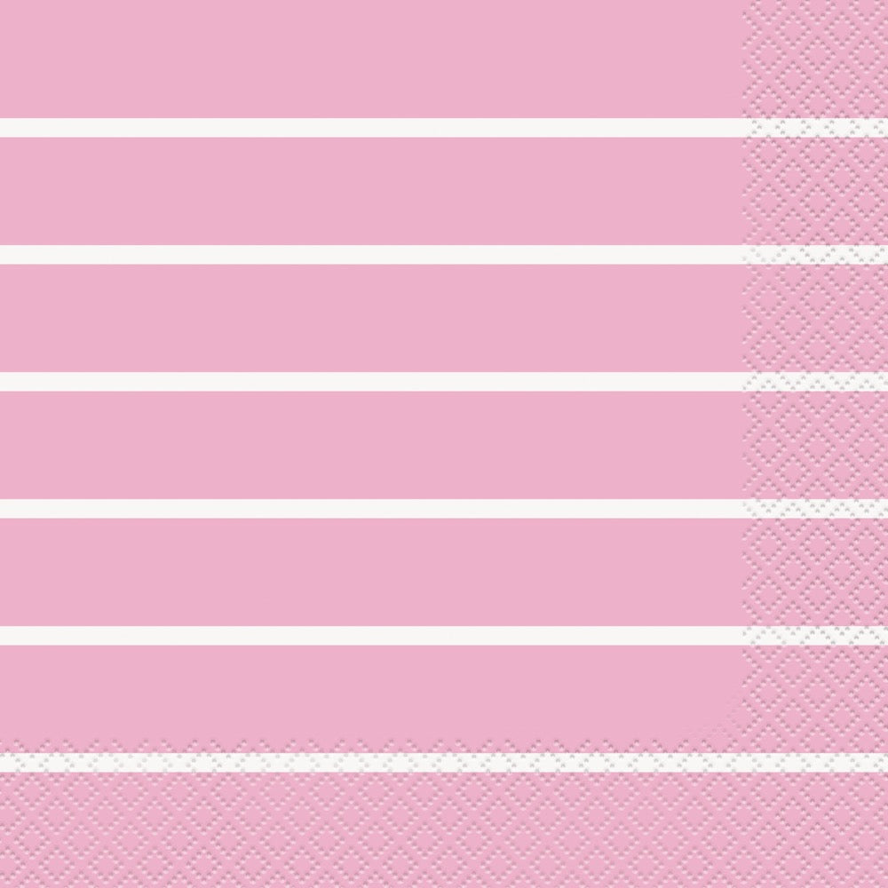 Lovely Pink Thin Stripes Luncheon Napkins 16ct