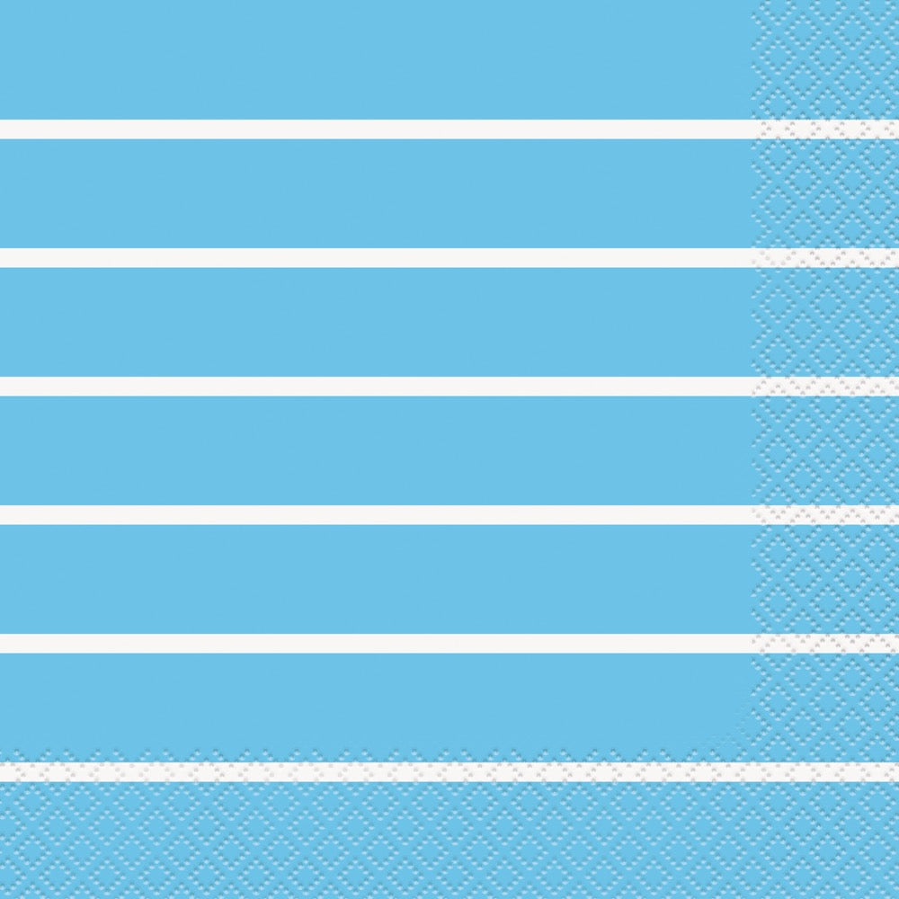 Powder Blue Thin Stripes Luncheon Napkins 16ct