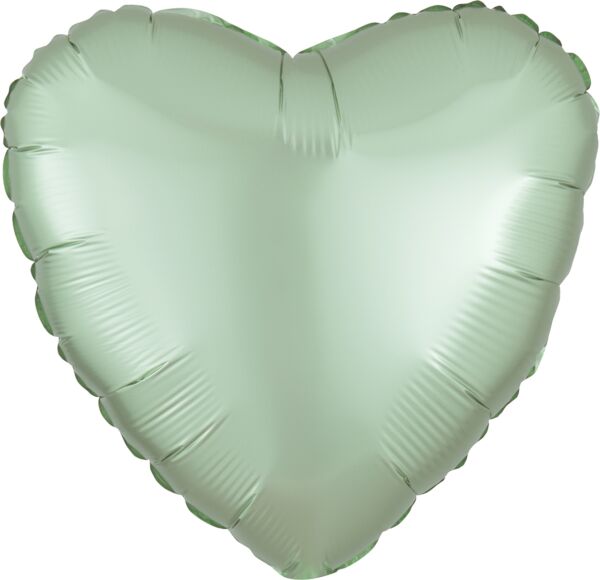 Luxe Mint Green Heart Mylar