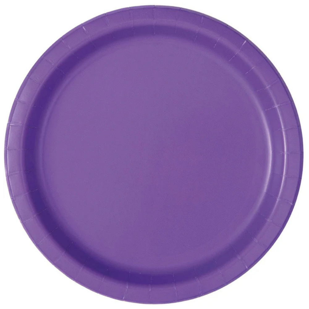 Purple 10in Paper Plates 50ct