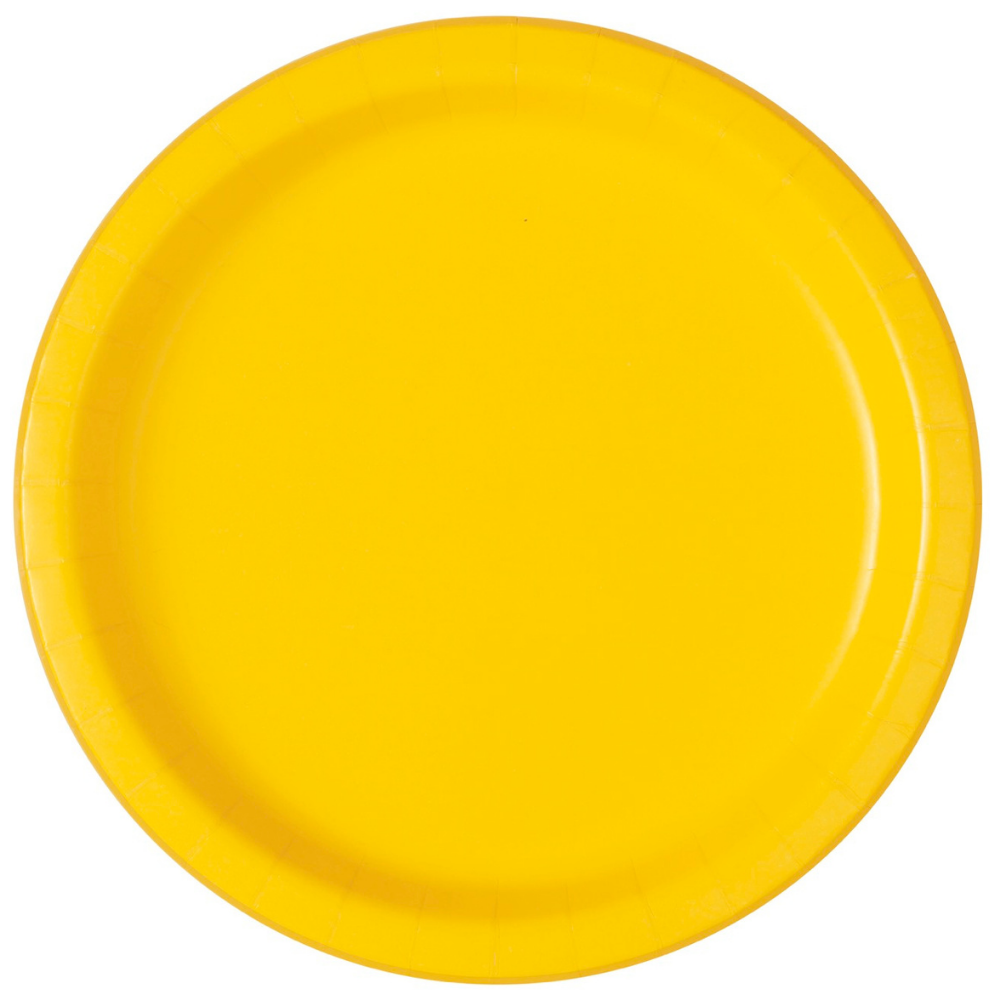 Sunshine Yellow 10in Paper Plates 50ct