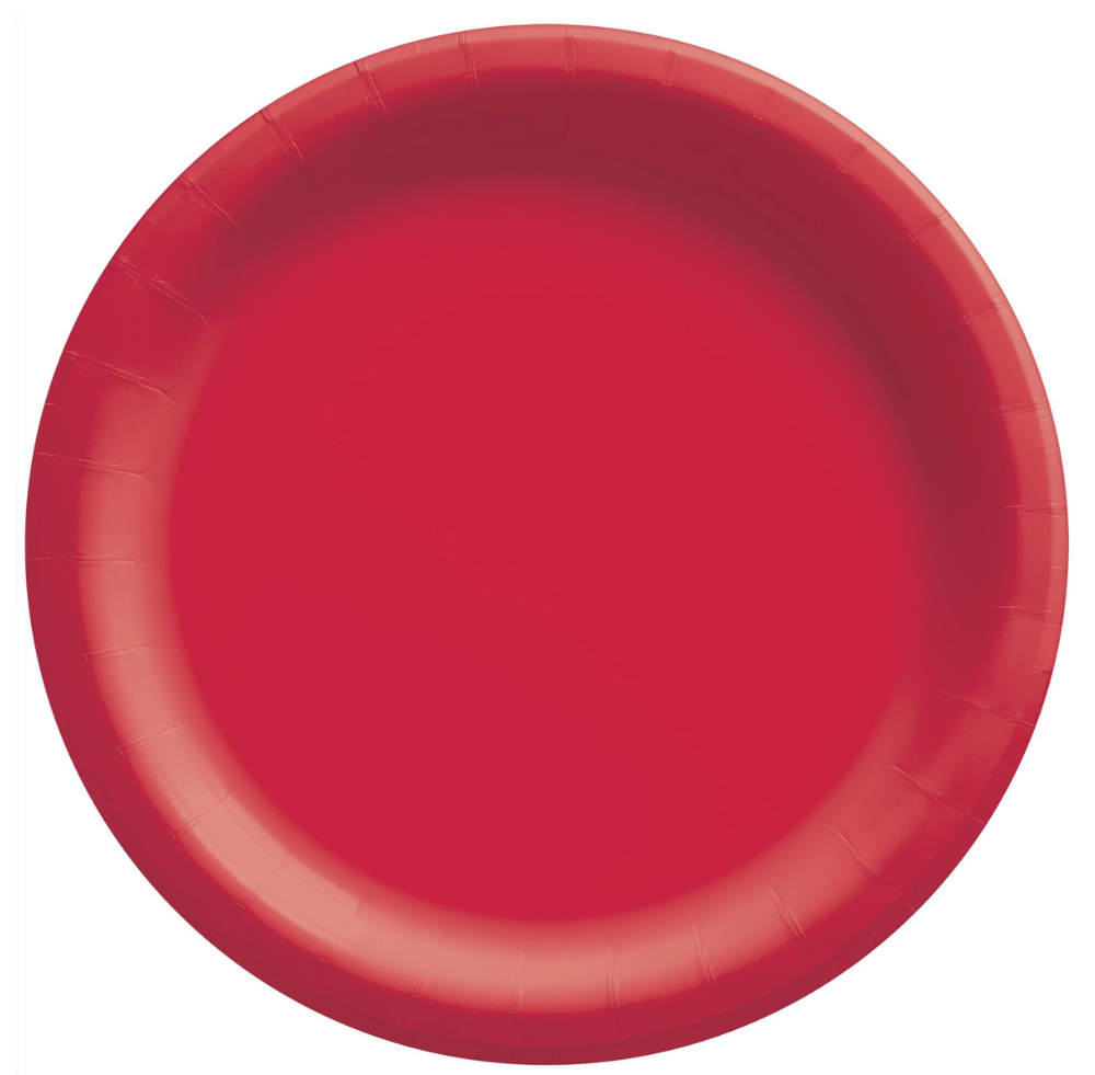 Red 10in Paper Plates 50ct